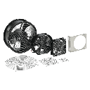 Ventilador Axial Compacto 6 Pulgadas / 115VAC / 102CFM / Silencioso / Acero Negro / 50,000 Horas Operación