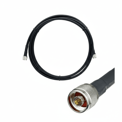 Jumper Coaxial con Cable Epcom405 | Conector N Macho en los Extremos | 9 Metros (29.53 Pies) de Longitud.