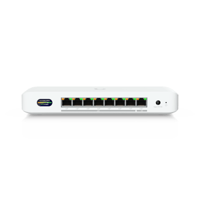 UniFi Device Bridge Switch (UDB-Switch) – Switch PoE+ Compacto con Puertos Multi-Gig (1 x 10 GbE y 7 x 2.5 GbE) y Enlace Inalámbrico WiFi 7 Integrado