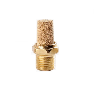 Silenciador Neumático / Bronce G1/8 / Tamaño de Partícula 70-90 μm / Para Sistemas Neumáticos