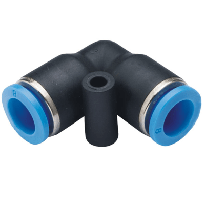 Conector Neumático de Inserción Tipo Codo / Diámetro Exterior Tubo 8 mm / Para Sistemas Neumáticos / Conexión Rápida y Segura