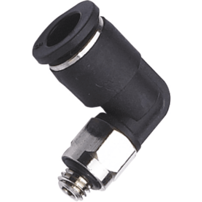 [NTA-PL04-M3C] Racor Neumático Mini Push In Codo / Para Tubo Ø4 mm / Roscado M3 / Conexión Rápida