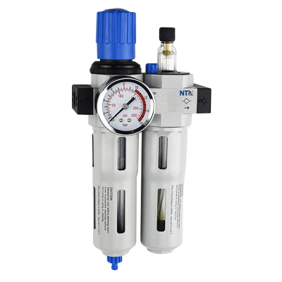 [NTA-DC201-02] Lubricador Regulador Filtro Neumático / Puerto G1/4´´ / Presión Entrada 230 psi / Presión Salida 175 psi / Caudal Máximo 1700 l/min / Precisión Filtro 40 μm