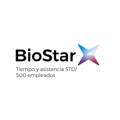 [BIOSTARXADDTNASTD] Licencia de  tiempo y Asistencia Standart para BioStar X, hasta 500 empleados