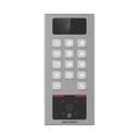 (PoE / 2 Relays) Teclado con Lector Físico de QRs para Exterior Antivandálico IP65 & IK09 con función de Videoportero Multiapartamento / Tarjeta, Código QR, PIN o App HikConnect  / Cámara 2 MP compatible con NVRs /