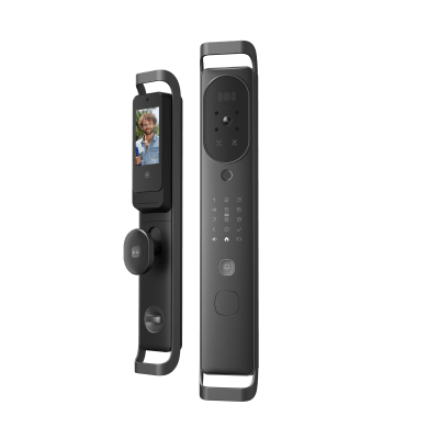 [H10] Cerradura Inteligente Multibiométrica / Reconocimiento Facial + Venas Palma + Huella Digital / Teclado Numérico + Tarjetas IC + NFC / Pantalla HD 4.5 Pulgadas / Batería Doble 4000mAh + 2500mAh / Conexión WiFi 2.4GHz / App Smart