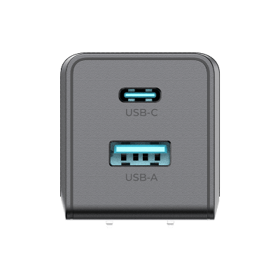 [AKPAG35PN35W] Cargador PRO USB-A / USB-C a C / Tecnología GaN (Nitruro de Galio / Fast-Charging / Potencia 60W / Velocidad Transferencia 480 Mbps / Material Silicona No Tóxica / Conector Aluminio Anodizado