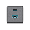 Cargador PRO USB-A / USB-C a C / Tecnología GaN (Nitruro de Galio / Fast-Charging / Potencia 60W / Velocidad Transferencia 480 Mbps / Material Silicona No Tóxica / Conector Aluminio Anodizado