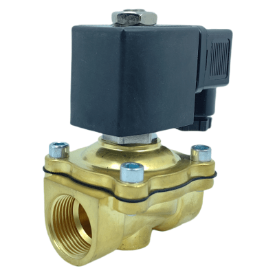 [NTA-2W3120GBN-DC24V] Válvula de Diafragma de Elevación Directa / Latón / NC 2 Posiciones 2 Puertos / G3/4 / 0-10 Bar / Orificio 20 mm / Rango Temperatura -10 a 80°C / DC 24V