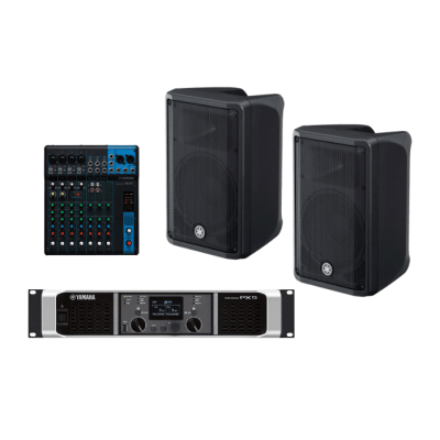 [CBR10KIT/PA] Kit Refuerzo Sonoro y Mixer | Incluye 2 Bocinas CBR10 | Amplificador PX5 | Mezclador MG10 | Ideal para PA