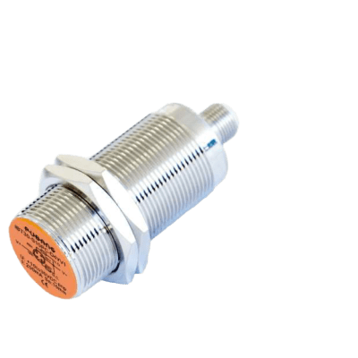 Sensor Inductivo M30 de Largo Alcance / 15 mm Distancia de Detección / NPN Normalmente Abierto / M12 4-pines Rasante / IP67 / Protección contra Cortocircuito y Polaridad Inversa / Carcasa de Latón Niquelado