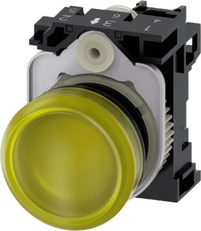 [3SU11036AA301AA0] Lampara de señalización plástica con led color Amarilla, 110Vca