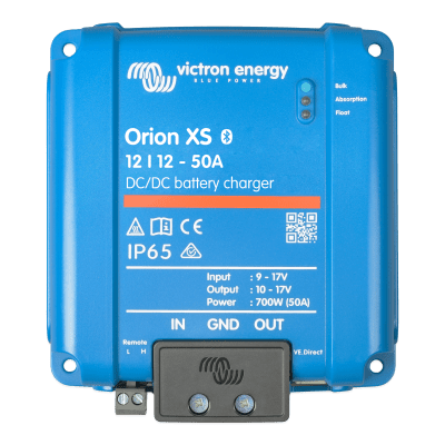 [ORXS12/12/50A] Orion XS 12/12-50 A / Cargador de Baterías CC-CC / 50 A 12 V / IP65 / Compatibilidad Alternador Inteligente / Para Bancos de Baterías de 500 Ah