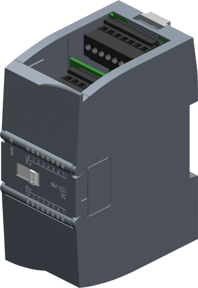 Módulo de Entrada Digital SM 1221 / 16 DI 24V DC / Sink-Source / IP20 / 45mm Ancho / Entradas en Grupos de 4 / Retardo Parametrizable / Aprobaciones Internacionales