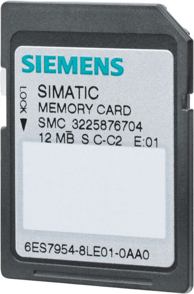 [6ES7954-8LC04-0AA0] Tarjeta de Memoria SIMATIC S7 / Flash-EPROM 4 MB / 3.3V / Para CPU S7-1x00 y SINAMICS / 500000 Ciclos Escritura/Borrado / Retención Datos 10 Años / Aplicaciones Marítimas