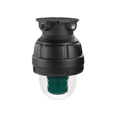 Luz LED, a prueba de explosiones, UL y cUL para Clase I, División 1, Grupo C y D; Clase I, División 2, Grupos A y B; Clase II, División 1, Grupos E, F y G; Clase III, 120-240 VCA, Verde