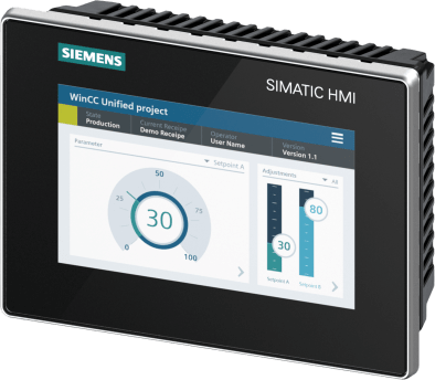 Panel HMI SIMATIC MTP700 Unified Comfort / 7" Pantalla TFT Touch / 16 Millones Colores / PROFINET / IP65 Frontal / 4 USB / 2 SD Card / WinCC Unified V16