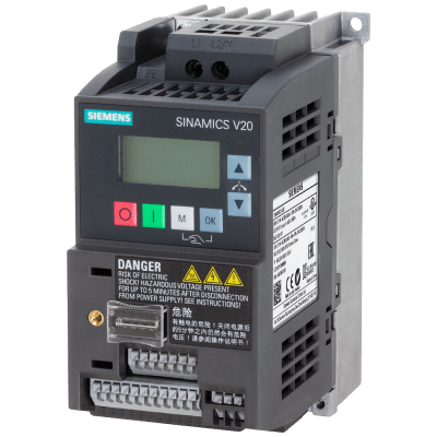 [6SL3210-5BB17-5UV1] Variador de Frecuencia SINAMICS V20 / 0.75 kW / 230V IEC / 4 Entradas Digitales / 2 Entradas Analógicas / USS Modbus RTU / IP20
