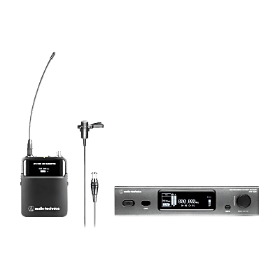 [ATW-3211/831DE2] Sistema Inalámbrico | Banda DE2 | 40 Canales Simultáneos | Alcance 100 m (328 ft) | Receptor True Diversity | Transmisor Body-Pack con Micrófono Lavalier