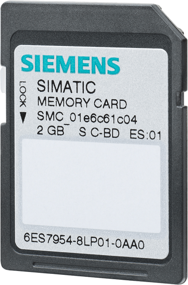 [6ES7954-8LP04-0AA0] Tarjeta de Memoria Flash-EPROM / 2 GB / 100 000 Ciclos Escritura / 10 Años Retención / 24 x 32 x 2.1 mm / 3 g / eClass / ETIM / Certificaciones Marítimas