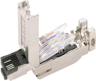 [6GK1901-1BB10-2AA0 ] Conector RJ45 / FastConnect / 180° / 10/100 Mbit/s / 4 Hilos / Metal / IP20 / 10 Reusos / PoE / PoE+