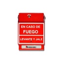 Estación De Jalón Convencional De Doble Acción, Color Rojo, Texto En Español (0600-01230) Incluye varilla de vidrio
