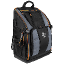 Mochila Profesional para Herramientas / 27 Bolsillos / Acceso Rápido y Estación de Trabajo / Base Moldeada Ancha / Interior Naranja / USB-C / Soporte para Lámpara