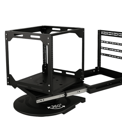 [RC2200] Rack Deslizable y Giratorio | Estructura Abierta | 360° Rotación | 10U-12U-15U | Hasta 68 kg | Cable Management | EIA/ECA-310-E