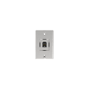 Placa de Pared Telefónica, Salida de 1 Puerto Keystone, Con Jack Cat5e Estilo TP, de Acero Inoxidable