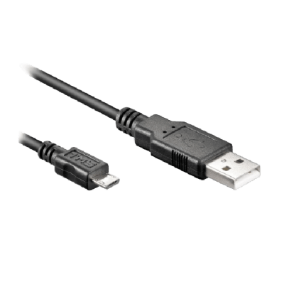 [CA-UD5B] Cable Nexmosphere Nano / USB-A a Micro USB / Split 2.5 mm DC / 1.2 m (3.9 ft) / Negro / Comunicación y Alimentación