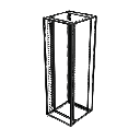 Organizador Vertical de Cables Rack 45 UR / Acero Negro / Sección 95x208 mm / Capacidad 726 Cables / Fijación Flecha 1.75 pulg