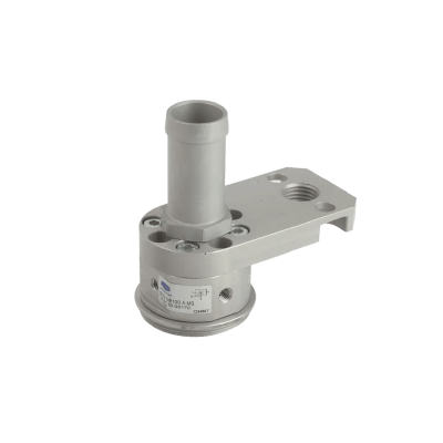 Garra de Flujo SCG / Ejetor Compacto E100 / Montaje Lateral / 1 Eyector / Función de Soplado / Conexión Axial Aire Escape