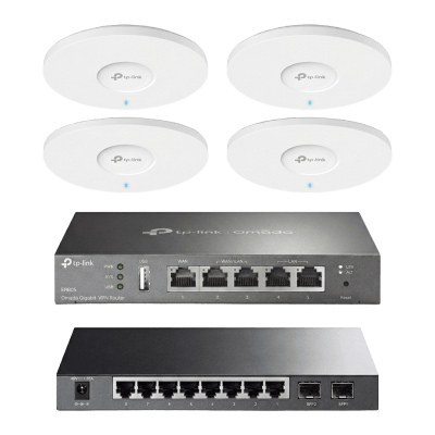 [KIT-M2-OMADA] Kit de Iniciación en redes OMADA / 1 Router / 1 Switch TL-SG2210P / 4 Punto de Acceso EAP613