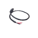 Cable con Conector Macho (Pigtail)  | Forro negro | Alimentación para Vcc con Puntas Libres / Polarizado / Largo 22 cm (8.66 Pulgadas) / Calibre 22AWG.