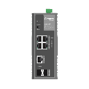 Switch Industrial Easy Managed / 6 Puertos Gigabit (4 PoE) / 120W PoE Budget / IP40 / -40°C a 75°C / 6kV Protección Rayos / Cloud Management Omada / DIN-Rail
