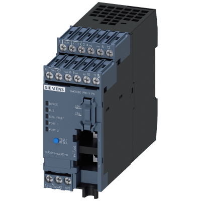 [3UF7011-1AU00-0] Sistema de Gestión de Motor SIMOCODE pro V PN / Ethernet PROFINET IO 100 Mbps / 4 Entradas 3 Salidas Configurables / OPC UA Server / Web Server / Redundancia S2 / Alimentación 110-240V AC/DC