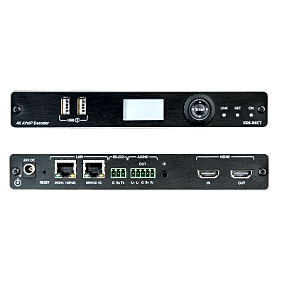 [KDS-DEC7] Codificador AVoIP | Entrada HDMI | 4K60 | Red 1G | Soporta KVM | IR RS232 CEC | HDR10 | PoE | Escalable 999 Canales | Baja Latencia
