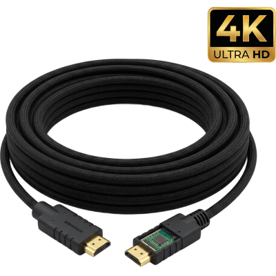 [CA-HM-66] Cable HDMI Activo 4K a 60Hz | HDR, Triple Blindaje, K-Lock | CA-HM (20 mts / 66 ft)