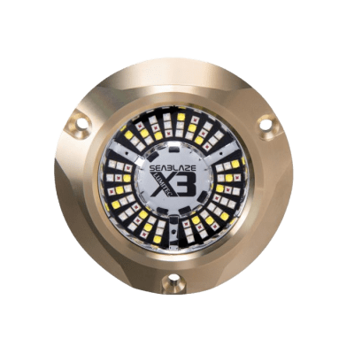 [101946] Luz Submarina LED SeaBlaze X3 / RGBW Spectrum / 8000 Lúmenes / IP68 / 10-30 vDC / 65W / Bronce / PLI / TTP / CE