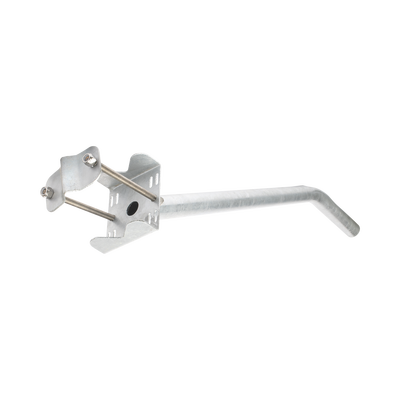 [S-BRA-LUM1] Brazo Galvanizado para Luminaria de 2" Diámetro con Abrazadera para Poste hasta 6" Diámetro.