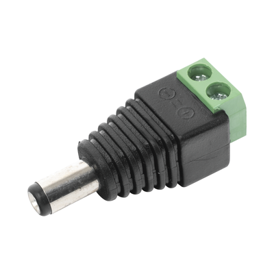 [JR-52] Adaptador Macho Tipo Jack de 3.5 mm Polarizado de 12 Vcc / Terminales Tipo Tornillo / Polarizado (+/-) / Ideal para Cámaras de Video Vigilancia.