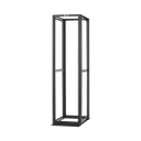 Rack de Cuatro Postes Estándar de 19", Rieles Numerados y Roscados #12-24, Profundidad Máxima de 30 in, 45 Unidades de Rack, Color Negro