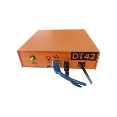 [EXTRIUMDT42MV2] Receptora de alarmas IP Universal con 1 entrada de linea telefónica, para su central de monitoreo, recepción TCP/IP o GPRS, serie  M2M, paneles de alarma Hikvision, entre otros.