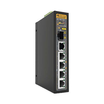 [AT-IS130-6GP-80] Switch Industrial PoE+ No-Administrable de 5 Puertos 10/100/1000 Mbps (4 Puertos son PoE+) + 1 puertos SFP, 90 W