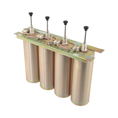 [28-56C-02A] Duplexer Pasa Banda-Rechazo de Banda, 380-420 MHz, 4Cav.(4"Dia.) 3 MHz, 250 Watt, BNC Hembras.