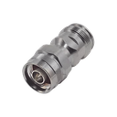 Adaptador en Línea de Conector 4.3-10 Hembra a N Macho, Bronce Blanco/ Plata/ Teflón.