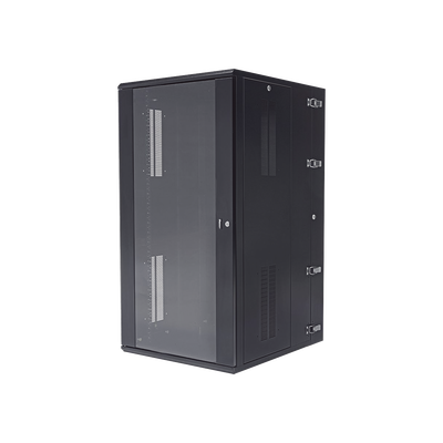 [PZWMC2630W] Gabinete PanZone de Montaje en Pared, de 19in, Puerta con Ventana de Seguridad, 26 UR, 762mm de Profundidad, Color Negro