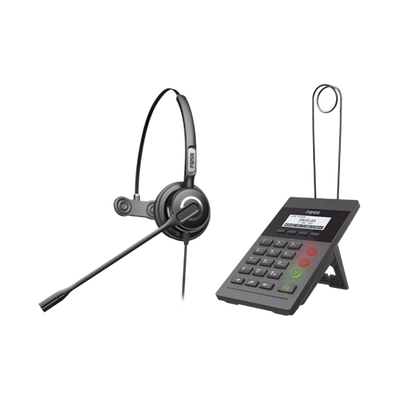 [CALLCENTER-KIT-X2CP] Kit Fanvil para Call Center incluye teléfono IP X2CP Y diadema HT201 y fuente de alimentación.