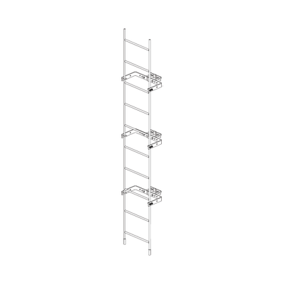 [TRY-ST-LAD-3M-112] Escalera Exterma Sólida de 3 metros para Secciones 1 a 12 de Torres Super Titan (Incluye 3 Herrajes Sujetadores).