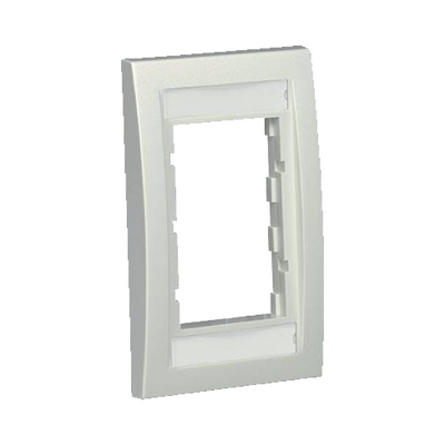 [CBEIWY] Marco de Placa Frontal Ejecutiva, Para Dos Insertos de 1/2 o Tres Insertos de 1/3, Color Blanco Mate